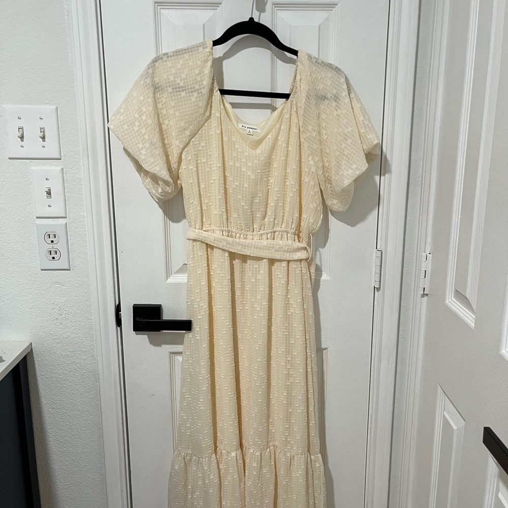 Cream Midi Dress